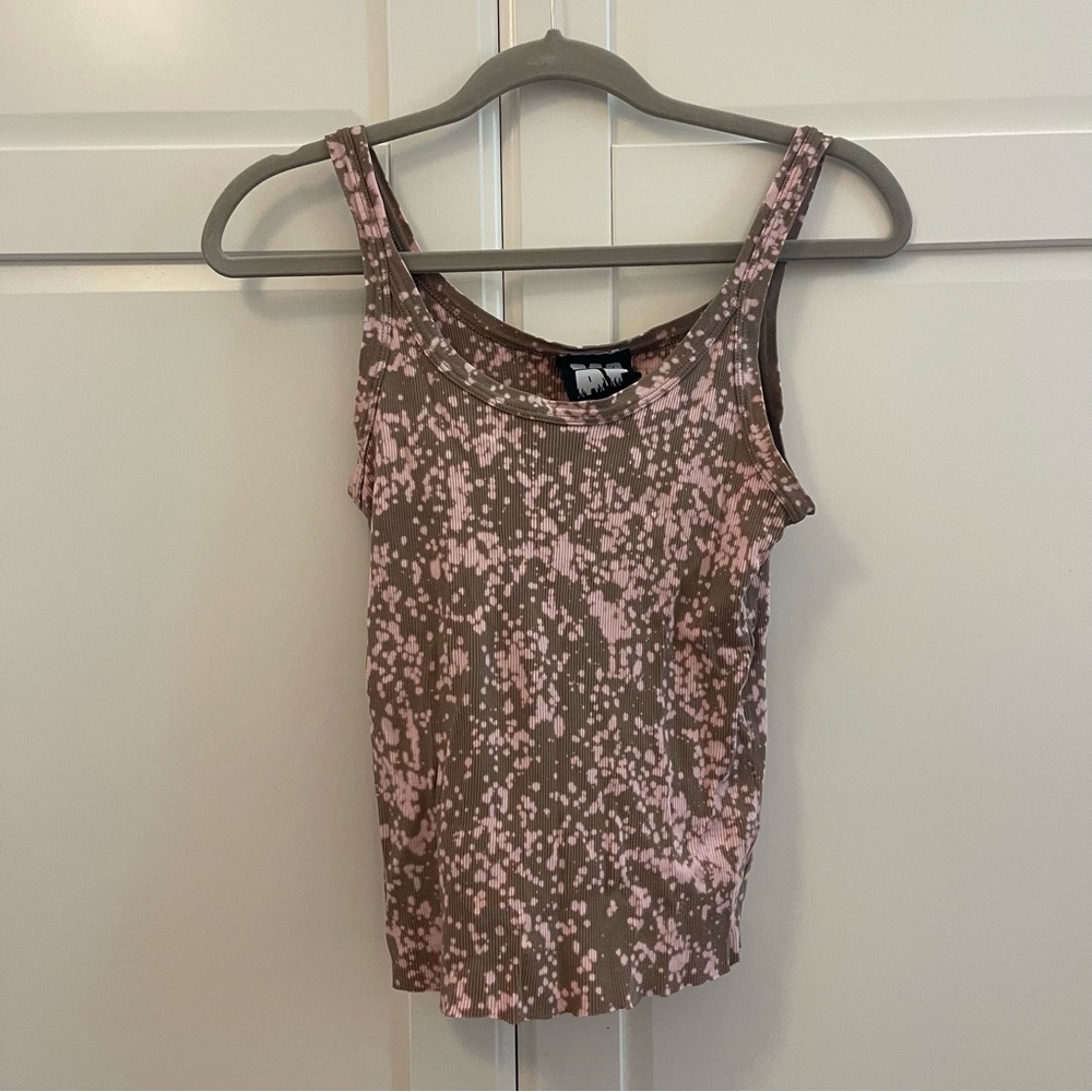 Hand dyed ribbed cropped tank